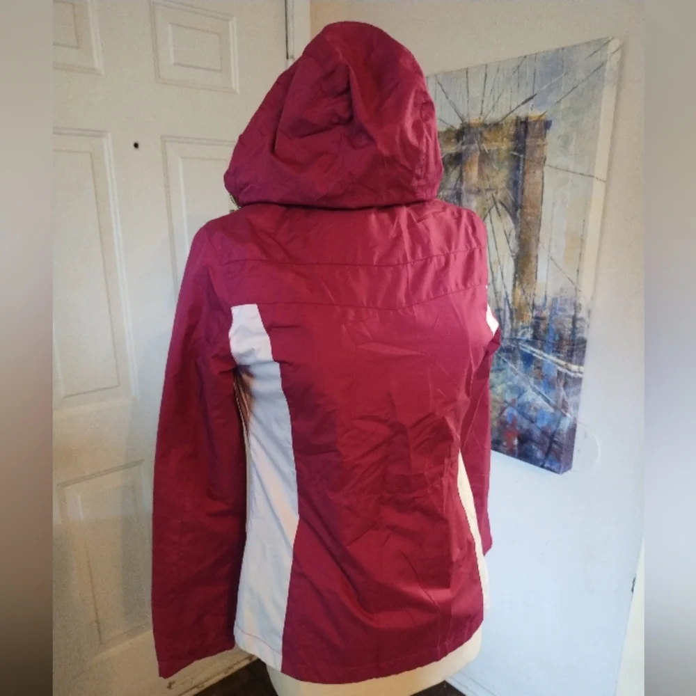Free Country Women's Athletx Series Pink Wind Breaker with Hood Sz Small NWT
